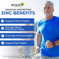 ReActives Zinc Supplements: Essential For Immune Health, Strong Bones, & Promoting Healthy Hair, Nails, & Glowing Skin - Easy-To-Swallow Convenient Tablets For Daily Use - 250 Tablets
