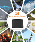 Homebest Portable Sound MachineMini Travel White Noise Machine For Sleeping With Breathing Night Light 16 Soothing Sounds Timer Rechargeable Brown Noise Sound Machine For SleepAdultsOffice Privacy(Black)