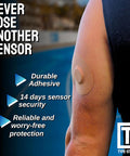 Adhesive Patches for Freestyle Libre 3 Sensor Covers, Libre 2, Dexcom G7, Medtronic Guardian. Pre-Cut for Sensitive Skin, Waterproof, Sweat-Resistant. 10-14 Days Protection. 20 Pack, Tan