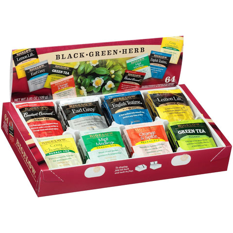 Bigelow Tea, Caffeine Free, 6 Flavor Herbal Tea Variety Pack, Pack of 6