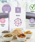 Healthspan Biotin 1,000g (6 Months Supply) | Vitamin B for Healthy Hair & Skin | Supports Macronutrient Metabolism | One-a-Day Tablets | Vegan
