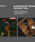 ONNIT Alpha Brain Instant Ruby Grapefruit Flavor Nootropic Brain Booster Memory Supplement Brain Support for Focus Energy Clarity Alpha GPC Choline Cats Claw LTheanine Bacopa 30ct