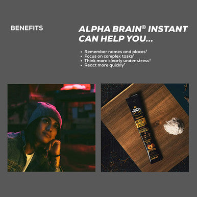 ONNIT Alpha Brain Instant Ruby Grapefruit Flavor Nootropic Brain Booster Memory Supplement Brain Support for Focus Energy Clarity Alpha GPC Choline Cats Claw LTheanine Bacopa 30ct