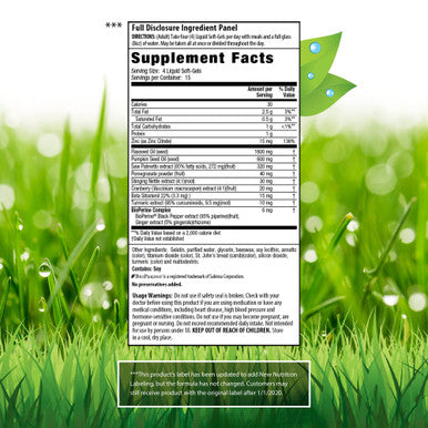 Irwin Naturals Healthy Flow Saw Palmetto With Zinc, Beta Sitosterols, Turmeric, Stinging Nettle & Pumpkin Seed - Promotes Healthy Prostate & Urinary Flow - Antioxidant Support - 60 Liquid Softgels