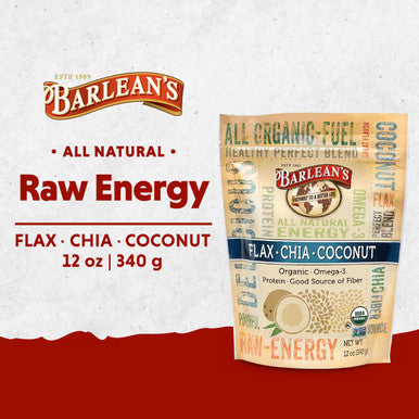 Barlean's Organic Flax Chia And Coconut Seed Blend Vegan Usda Organic Non Gmo Gluten Free 12 Ounces