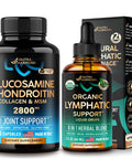 NUTRAHARMONY Glucosamine Chondroitin Capsules & Lymphatic Drops