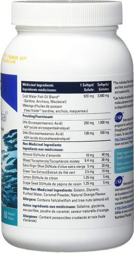 Progressive Omegessential Adult Fish Oil Supplement - 1, 000 Mg Epa + 550 Mg Dha, 60 Count