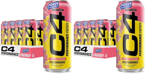 Cellucor C4 Performance Energy Drink | Strawberry Blast | Zero Sugar Carbonated Preworkout Energy | 200mg Caffeine with Beta Alanine | 16 Fl Oz (12 Pack)