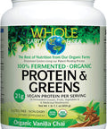 Whole Earth Sea from Natural Factors Organic Fermented Protein Greens Vegan Whole Food Supplement Vanilla Chai 1 lb 7 Oz