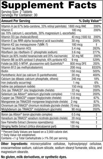 Nordic Naturals Mens Multivitamin Extra Strength Supplement 60 Tablets