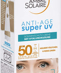 Garnier Anti-Ageing Sun Cream with SPF 50, Sun Protection with Hyaluronic and Vitamin B for Wrinkles and Dryness, Ambre Solaire, 1 x 50 ml