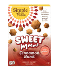 Simple Mills Cinnamon Burst Sweet Mmms Baked Sweet Snacks, Bite-Sized Gluten Free Cinnamon Snacks Sweetened with Coconut Sugar, Light and Airy Crispy Texture, 1 Pack, 4 oz