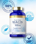 Carlyle Niacin Flush Free 500Mg | 220 Capsules | Non-Gmo And Gluten Free Essential Vitamin