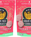 Siete Gluten Free Fresas Con Crema Cookies | Vegan | Grain Free | Non GMO | Dairy Free | Made with Almond Flour & Coconut Oil | 4.5 Oz. Bag (Pack of 1)