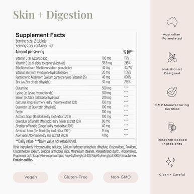 Jshealth Vitamins Skin And Digestion Formula Skin Supplement With Zinc Burdock Turmeric Clear Healthy Skin Acne Treatment For Teens And Adults (60 Tablets)