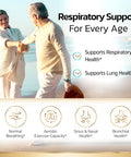 Sunergetic Premium Lung Support Supplement - Lung Cleanse & Detox Supplement With Mullein Leaf NAC Bromelain & Boswellia-Lung Health Formula for Respiratory Breathing & Bronchial Health-60 Capsules