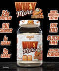 Axe & Sledge Whey More Premium Protein Blend 24G Protein Whey Concentrate & Isolate Prebiotic Fiber For Enhanced Absorption Creamy Delicious Versatile 30 Servings Peanut Butter Pie