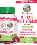 Maryruth Organics Multivitamin Multimineral Vita-Beans for Kids | Vegan Chewable Vitamins for Ages 4+ | Immune Support | Bone Health | Raspberry Flavor | 60 Count