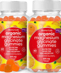 Magnesium Glycinate Chewable Gummies (600Mg) For Kids & Adults Women Men - Vegan Complex With Calcium Potassium Vitamin D B6 L-Theanine - Sugar & Gluten - Orange Flavor