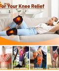 Langskip'S Cordless Knee Heating Pad3 In 1 Rechargeable Heated Knee Brace3 Heat Levels And 3 MassagesElbow & Shoulder For Arthritis Pain ReliefElectric Supports Wraps For Joints For Men Women 2Pcs