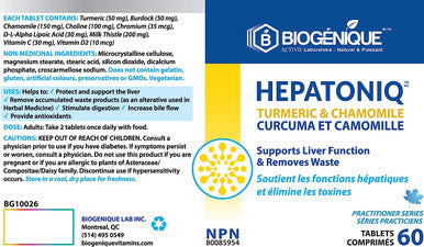 HEPATONIQ - Liver Protection and Antioxidant Support -Biogenique (60 Tabs)