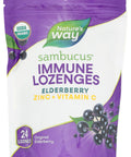 Nature'S Way Sambucus Organic Zinc Lozenges Elderberry And Zinc Lozenges With Vitamin C Certified Organic Berry Flavored 24 Lozenges