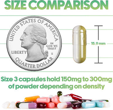 Xprs Nutra Size 3 Empty Capsules - 100 Count Clear Empty Vegan Capsules - Vegetarian Empty Pill Capsules - DIY Vegetable Capsule Filling - Veggie Pill Capsules Empty Caps