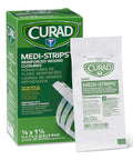 Curad Sterile Medi-Strips Reinforced Wound Closures 1/4" x 1 1/2" Hypoallergenic Pack of 1200 Strips 200 Pouches