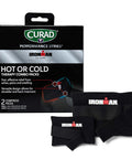 Curad Ironman Hot or Cold Therapeutic Combo Packs with Wrap Reusable Hot or Cold Compress Packs for Injuries Combo Pack Includes Small and Large 2 Count