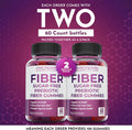 Atlantis Nutrition Sugar Fiber Gummies For Adults - 5G Fiber Supplement Formulated With 5.4G Prebiotic Digestive Blend - Supports Gut Health & Promotes Healthy Digestion - 2-Pack 120 Gummies
