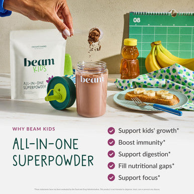 Beam Kids Multivitamin Powder Kids Vitamins with Greens Probiotic & Prebiotic Immune Support for Children & Toddlers No Artificial Sweeteners for Picky Eaters 20 Servings Variety Pack