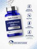 Carlyle L Methylfolate 1000mcg | 200 Capsules | Value Size | Optimized and Activated | Non-GMO Gluten | Methyl Folate 5-MTHF | by Opti-Folate