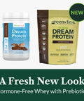 Greens First Dream Protein Powder Whey 20g Protein Per Serving Hormone Free with Prebiotics NonGMO No Artificial Sweeteners MSG Aspartame (Rich Dutch Chocolate 28.04 oz)