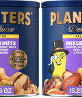 PLANTERS Unsalted Mixed Nuts, Cashews, Pistachios, Almonds, Brazil Nuts, and Pecans, Plant-Based Protein Snacks, 15.25 oz Canister
