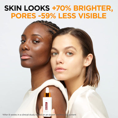 L'Oreal Paris Revitalift 12% Pure Vitamin C Serum Vitamin E Salicylic Acid Brightening 1 Oz + Moisturizer Sample