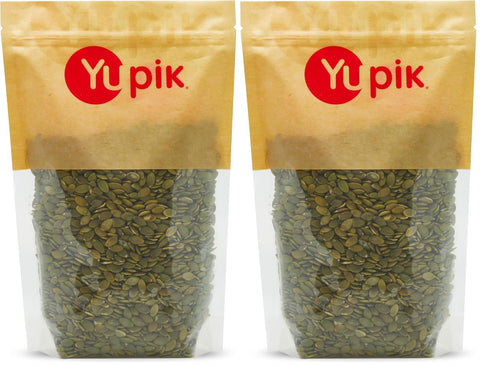 Yupik Raw Pumpkin Seeds, No Shell, 1 lb (16 oz), GMO-Free, Gluten-Free, Kosher, Shelled Pepitas, Salt-Free, Oil-Free, Plant-Based Protein, Source of Fiber, Healthy Snacks, Ideal for Baking & Topping