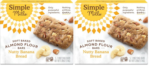 Simple Mills Soft Baked Dark Chocolate Almond Flour Bars, 5 ct, 1.19 oz each