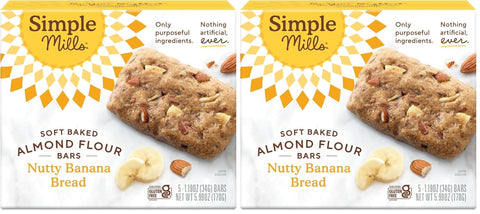 Simple Mills Almond Flour Snack Bars, Dark Chocolate Almond - Gluten Free, Made with Organic Coconut Oil, Breakfast Bars, Healthy Snacks, Paleo Friendly, 6 Ounce (Pack of 6)