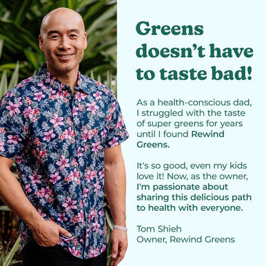 Rewind Greens - Super Greens Powder - Delicious Green Juice Drink Mix With Amazing Flavor - Over 40 Superfoods - Vitamin B12, Zinc, Vitamin C, Magnesium, And Calcium - Cherry Delight