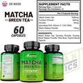 Matcha Green Tea 60 Capsules - Matcha Green Tea Tablets - Boosted with Turmeric, Acerola Cherry & Black Pepper