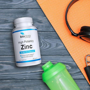 Zinc High Potency, No Gmo, Vitamins For Good Skin, Immune Support Supplement & Antioxidant, Vegan, 50Mg Per Servings, 60 Capsules, Unflavoured