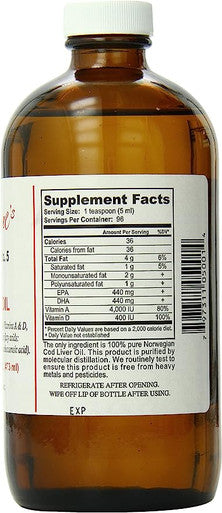 Cod Liver Oil No.5 16 OZ By Sonne Products
