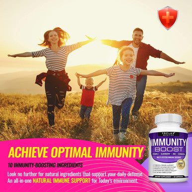 10 In 1 Immunity Boost Immune Support Supplement 1650Mg Made With Elderberry, Vitamin C, Zinc, Echinacea & Probiotics For Immune System Booster, Support Healthy Respiratory System, 2X 60 Capsule