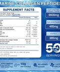 Zebora Marine Collagen Peptides Powder 50 Servings - Wild Caught Hydrolyzed Fish Collagen With Hyaluronic Acid Keratin Multivitamins - Collagen For Women Support Skin Hair Nail Joint Keto Friendly