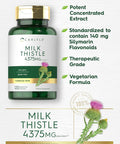 Carlyle Milk Thistle Supplement | 4375mg | 120 Capsules | High Potency Extract | Vegetarian Non-GMO Gluten