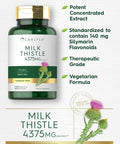 Carlyle Milk Thistle Supplement 4375Mg 120 Capsules High Potency Extract Vegetarian, Non-Gmo, Gluten Free