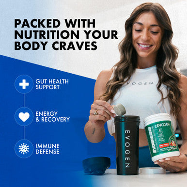 Evogen Evogreens - Super Greens Powder | Promotes Recovery Wellness & Immune Health | Greens Superfood Powder with Spirulina Probiotics Pomanox Pomegranate Extract | Fruit Punch | 30 Servings