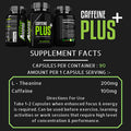 Caffeine Plus+ by Freak Athletics - Combining Caffeine 100mg, L-Theanine 200mg to Create The Ultimate Nootropic Supplement - Caffeine Tablets Made in The UK