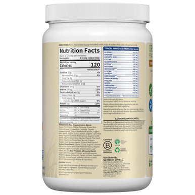 Garden of Life Vegan Protein Powder - Caramel Mocha Latte - 20G Plant Protein Bcaas Probiotics & Digestive Enzymes - Gluten-Free Non-Gmo