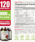 Biophix D-Mannose With Cranberry And Probiotics, D Mannose 1000Mg Capsules Serving - 120 Vcaps - Support Urinary Tract Health For Women And Men, Bladder Health And Digestive Well Being